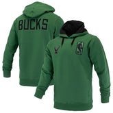 Milwaukee Bucks FISLL Unisex Logoman Shadow Collection Pullover Hoodie Hunter Green