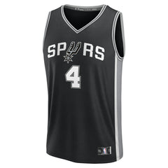 De'Aaron Fox San Antonio Spurs Fast Break Replica Player Jersey Icon Edition Black | Fanatics US
