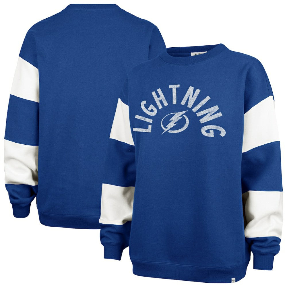 Tampa Bay Lightning '47 Women's Eephus Barred Pullover Sweatshirt - Blue - NHL 202852837