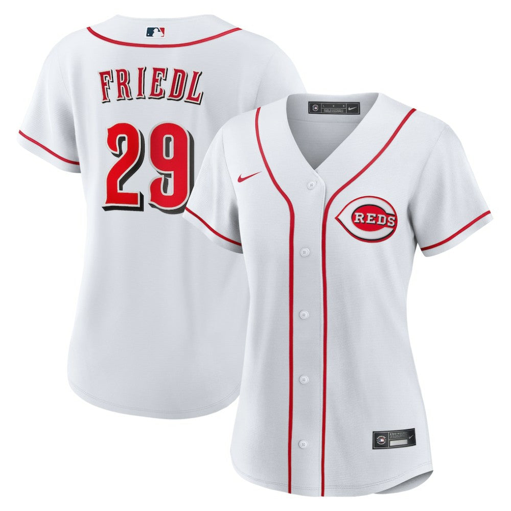 TJ Friedl Cincinnati Reds Nike Women's Home Replica Jersey - White - Nike Lifestyle