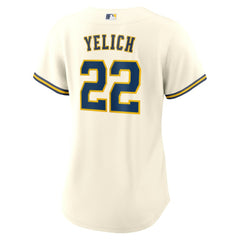 Christian Yelich Milwaukee Brewers Nike Women's Home Replica Jersey - White - Nike on Sale