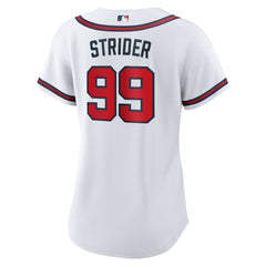 Spencer Strider Atlanta Braves Nike Women's Home Replica Jersey - White - Nike Sale