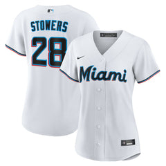 Kyle Stowers Miami Marlins Nike Women's Home Replica Jersey - White - Nike Sale