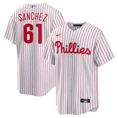 Cristopher Sanchez Philadelphia Phillies Nike Home Replica Jersey - White - Nike Online