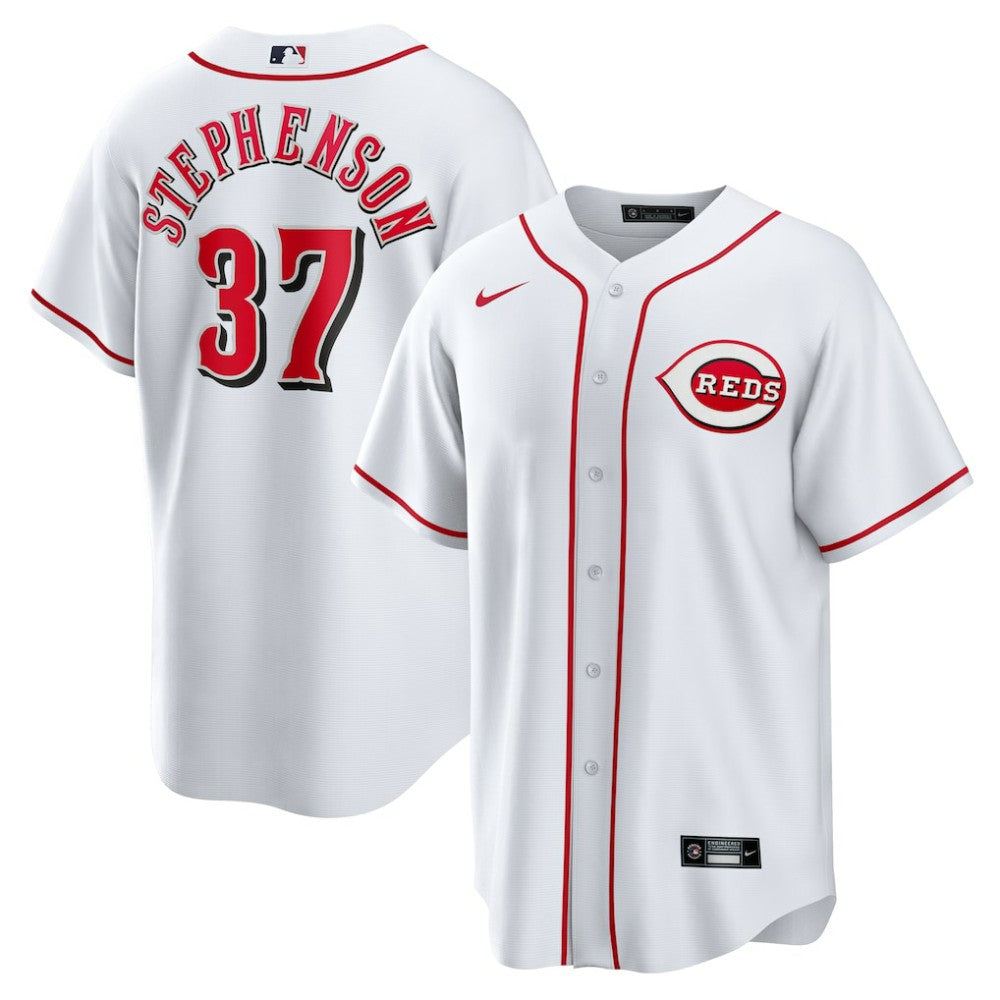 Tyler Stephenson Cincinnati Reds Nike Home Replica Jersey - White - Nike on Sale