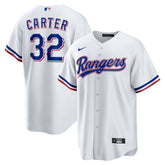 Evan Carter Texas Rangers Nike Home Replica Jersey - White - Nike Discount