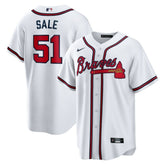 Chris Sale Atlanta Braves Nike Home Replica Jersey - White - Nike Sale