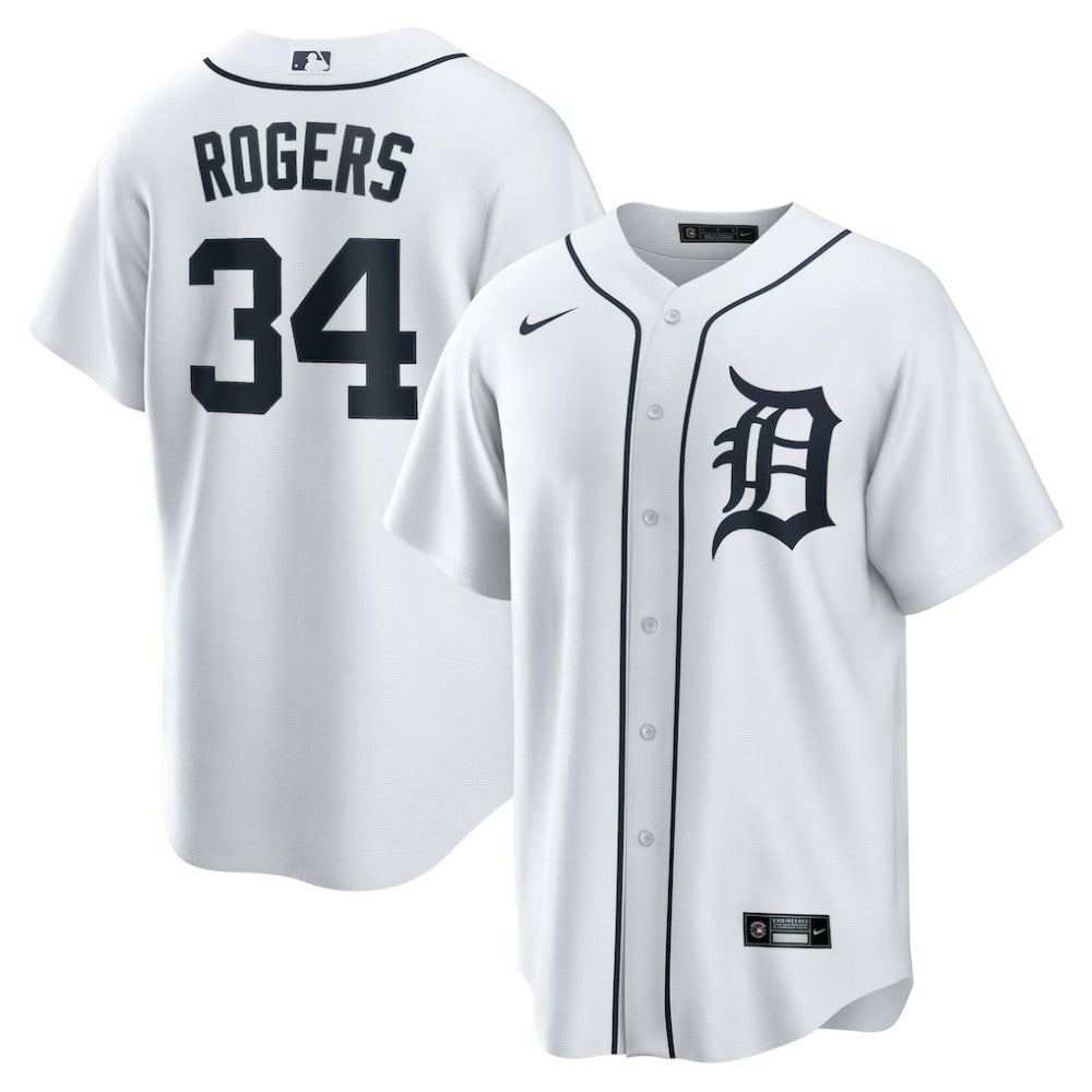 Jake Rogers Detroit Tigers Nike Home Replica Jersey - White - Nike Sale