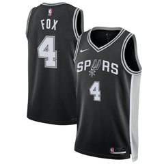 De'Aaron Fox San Antonio Spurs Unisex Swingman Player Jersey Icon Edition Black | Nike Lifestyle
