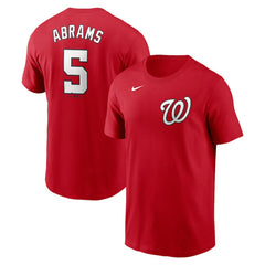 CJ Abrams Washington Nationals Nike Fuse Name & Number T-Shirt - Red - Nike Sale