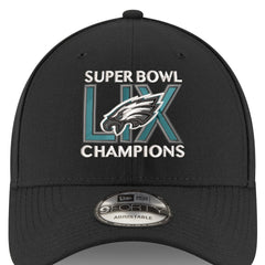Philadelphia Eagles New Era Super Bowl LIX Champions 9FORTY Adjustable Hat Black