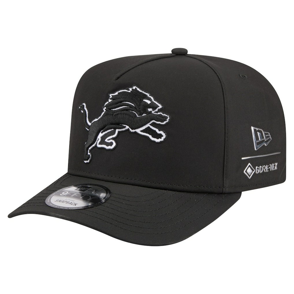 Detroit Lions New Era Gore-Tex A-Frame 9FIFTY Adjustable Hat Black