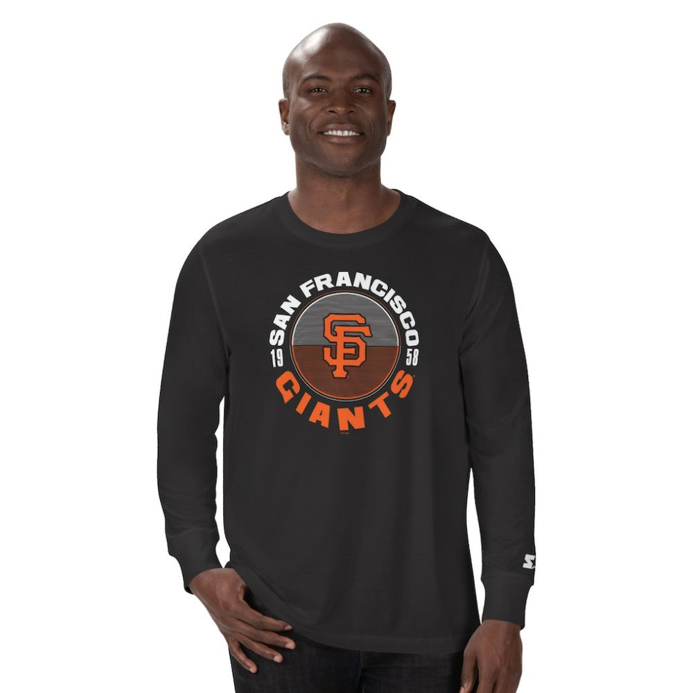 San Francisco Giants Starter Halftime Long Sleeve T-Shirt - Black - MLB Sale