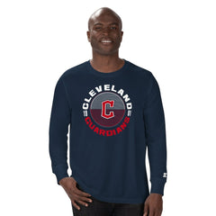 Cleveland Guardians Starter Halftime Long Sleeve T-Shirt - Navy - MLB on Sale