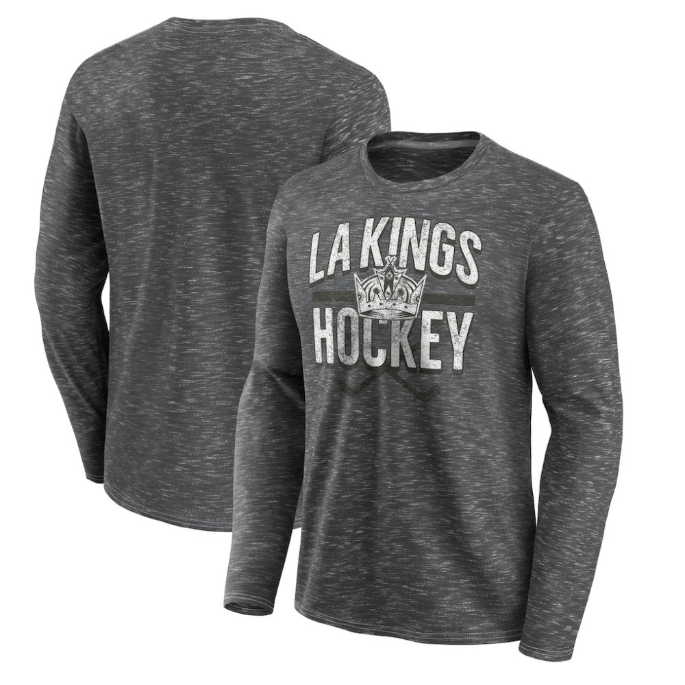 Los Angeles Kings Fanatics Logo Long Sleeve T-Shirt - Charcoal - NHL 202890533