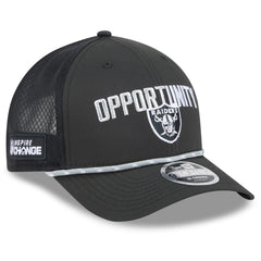 Las Vegas Raiders New Era 2025 Inspire Change 9FORTY M-Crown Adjustable Hat Black