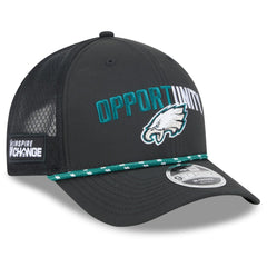 Philadelphia Eagles New Era 2025 Inspire Change 9FORTY M-Crown Adjustable Hat Black