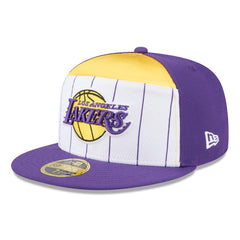 Los Angeles Lakers 2025 NBA Tip Off Split Panel 59FIFTY Fitted Hat White/Purple | New Era for sale