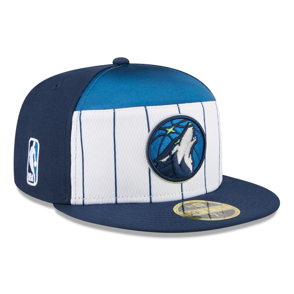 Minnesota Timberwolves 2025 NBA Tip Off Split Panel 59FIFTY Fitted Hat White/Navy | New Era discount