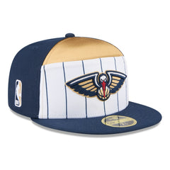 New Orleans Pelicans 2025 NBA Tip Off Split Panel 59FIFTY Fitted Hat White/Navy | New Era discount