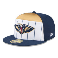 New Orleans Pelicans 2025 NBA Tip Off Split Panel 59FIFTY Fitted Hat White/Navy | New Era discount