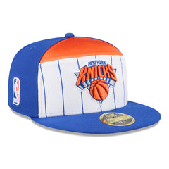 New York Knicks 2025 NBA Tip Off Split Panel 59FIFTY Fitted Hat White/Blue | New Era US