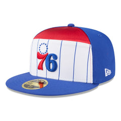Philadelphia 76ers 2025 NBA Tip Off Split Panel 59FIFTY Fitted Hat White/Royal | New Era Lifestyle
