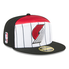 Portland Trail Blazers 2025 NBA Tip Off Split Panel 59FIFTY Fitted Hat White/Black | New Era US
