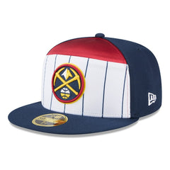 Denver Nuggets 2025 NBA Tip Off Split Panel 59FIFTY Fitted Hat for sale White/Navy | New Era