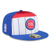 Detroit Pistons 2025 NBA Tip Off Split Panel 59FIFTY Fitted Hat for sale White/Blue | New Era outlet