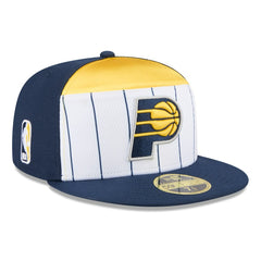 Indiana Pacers 2025 NBA Tip Off Split Panel 59FIFTY Fitted Hat White/Navy | New Era outlet