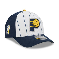 Indiana Pacers 2025 NBA Tip Off M-Crown A-Frame 9FORTY Adjustable Hat White/Navy | New Era Lifestyle