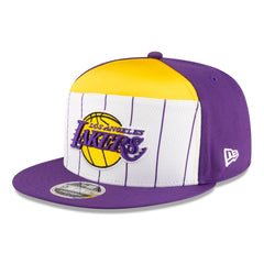 Los Angeles Lakers 2025 NBA Tip Off Split Panel 9FIFTY Snapback Hat White/Purple | New Era US