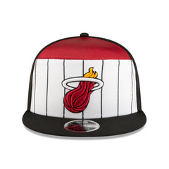 Miami Heat 2025 NBA Tip Off Split Panel 9FIFTY Snapback Hat White/Black | New Era Lifestyle