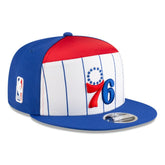 Philadelphia 76ers 2025 NBA Tip Off Split Panel 9FIFTY Snapback Hat White/Blue | New Era Lifestyle