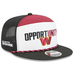 Washington Commanders New Era 2025 Inspire Change Split Panel 9FIFTY Snapback Hat White/Black