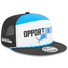 Detroit Lions New Era 2025 Inspire Change Split Panel 9FIFTY Snapback Hat White/Black