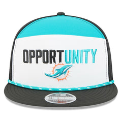 Miami Dolphins New Era 2025 Inspire Change Split Panel 9FIFTY Snapback Hat White/Black