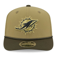 Miami Dolphins New Era 2025 Salute to Service 9SEVENTY Adjustable Hat Green
