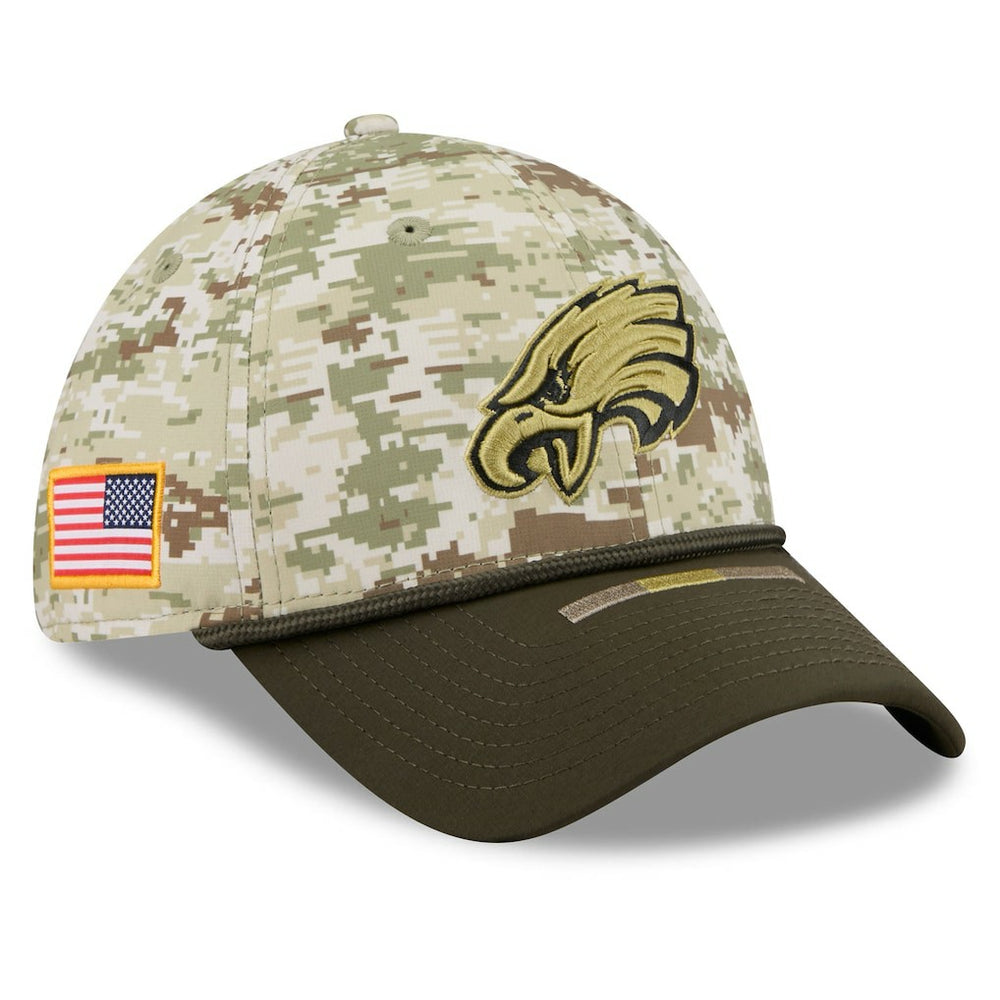 Philadelphia Eagles New Era 2025 Salute to Service 39THIRTY Flex Hat Camo
