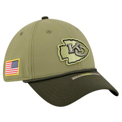 Kansas City Chiefs New Era 2025 Salute to Service 39THIRTY Flex Hat Green