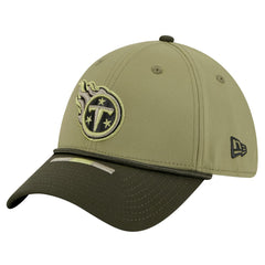 Tennessee Titans New Era 2025 Salute to Service 39THIRTY Flex Hat Green