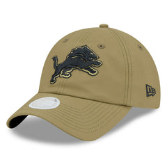 Detroit Lions New Era Women's 2025 Salute to Service Pony Tail Adjustable Hat Green