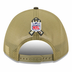 Houston Texans New Era Youth 2025 Salute to Service 9FORTY A-Frame Adjustable Hat Green/Dark Green
