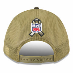 Green Bay Packers New Era Youth 2025 Salute to Service 9FORTY A-Frame Adjustable Hat Green/Dark Green