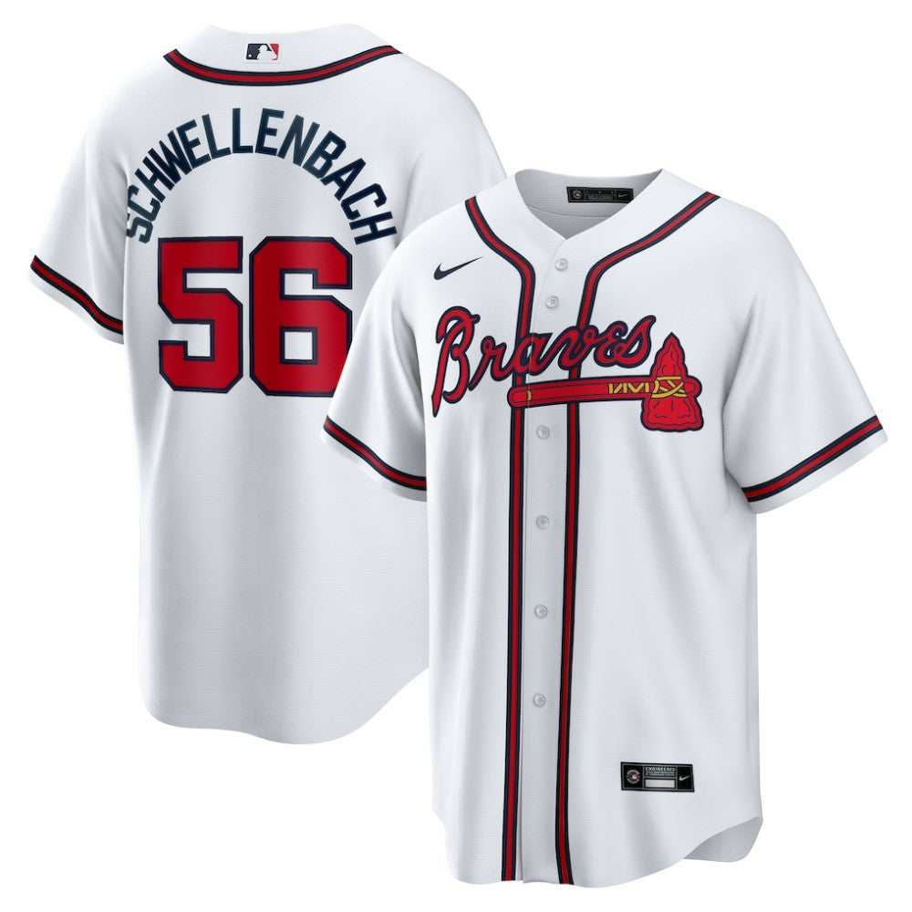 Spencer Schwellenbach Atlanta Braves Nike Home Replica Jersey - White - Nike Sale