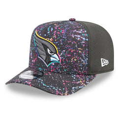 Arizona Cardinals New Era 2025 NFL Crucial Catch A-Frame 9FIFTY Snapback Hat Black