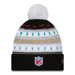 Los Angeles Rams New Era Women's 2025 NFL Crucial Catch Cuffed Knit Hat with Pom Black