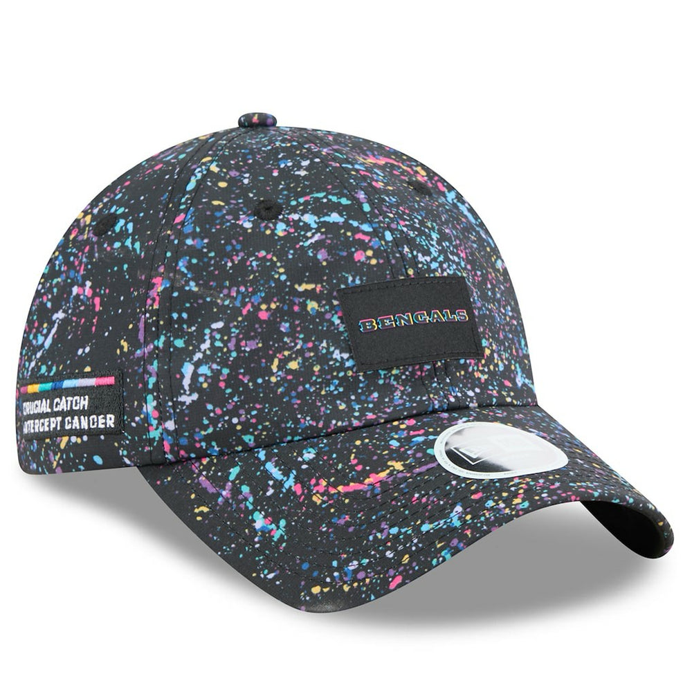 Cincinnati Bengals New Era Women's 2025 NFL Crucial Catch Pony Tail Adjustable Hat Black