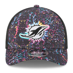 Miami Dolphins New Era Youth 2025 NFL Crucial Catch 9FORTY Adjustable Hat Black